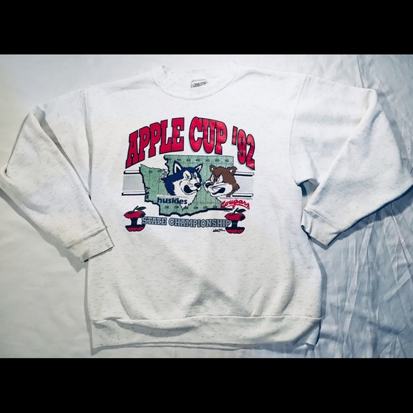 oneita Other - Vtg 1992 Apple Cup sweatshirt UW vs WSU size XL